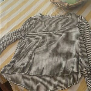 Striped Black and White Women's Top